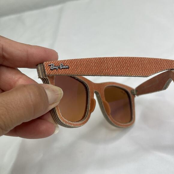 RayBan Original Wayfarer Denim Orange Sunglasses Handmade in Italy summer spring - Picture 7 of 10